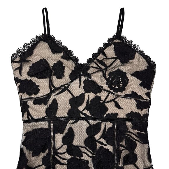 Lulus Floral Lace Midi Dress Sz S Black Gothic Romantic Event Formal Dark Fairy - Picture 5 of 14